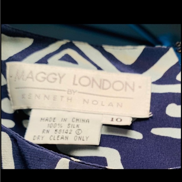 100% Silk Maggie London Dress - Picture 6 of 7